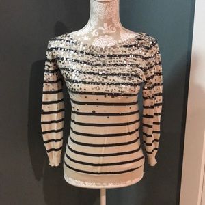 The Limited sequin striped sweater